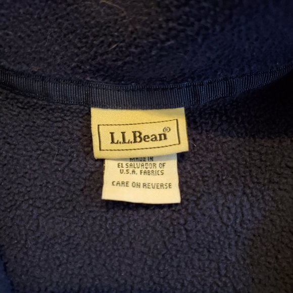 Vintage L.L. Bean Polartec Full Zip Navy Blue Fleece Jacket Women's XL - Picture 2 of 5